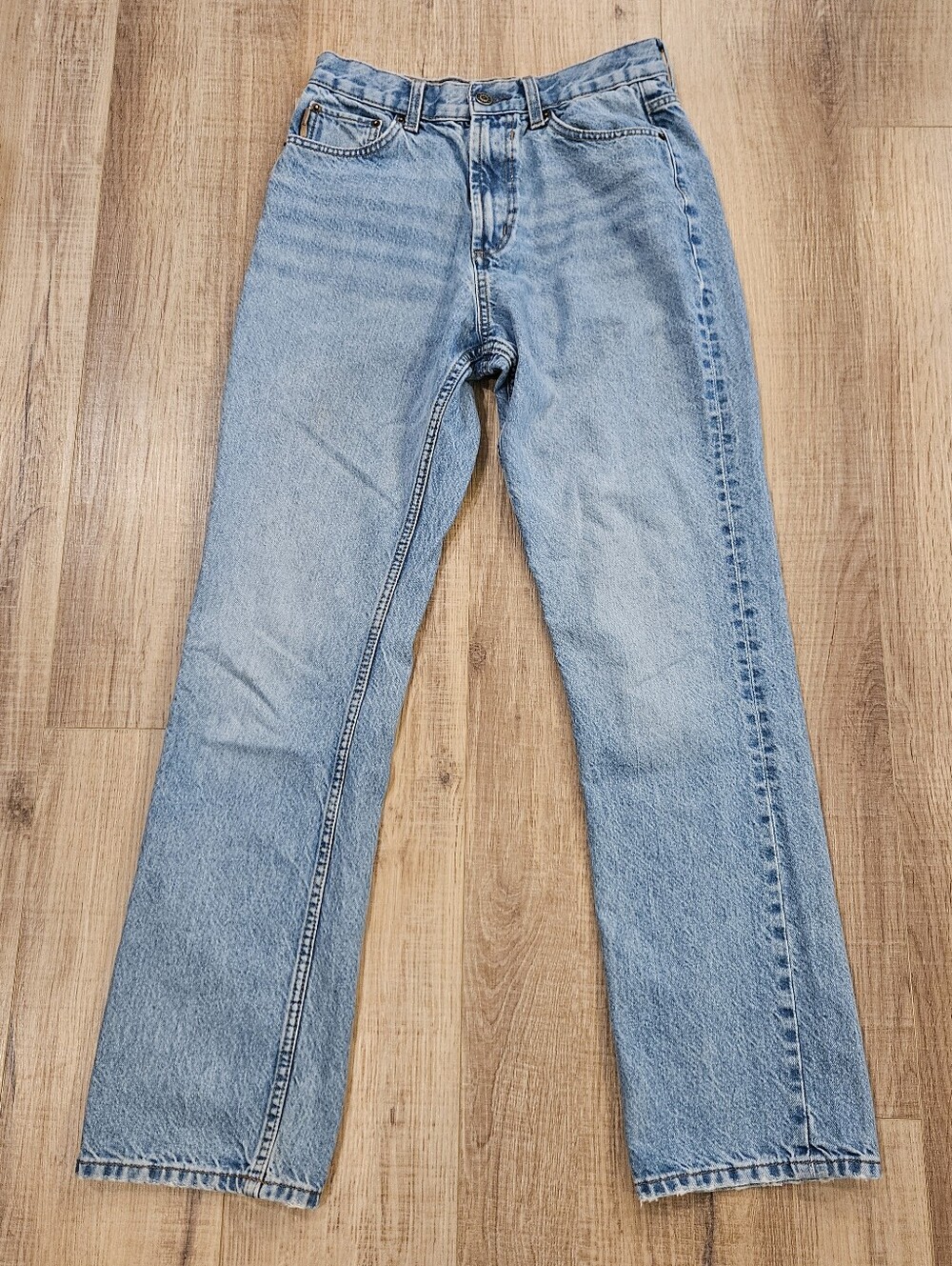 ASOS Design Mens Jeans 28x32 Light Wash Straight Leg Denim Pants Streetwear